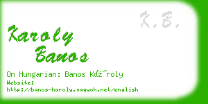 karoly banos business card